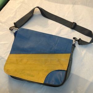 CIRCUE DU SOLEIL CANVAS MESSENGER/LAPTOP BAG- made from an actual big top tent